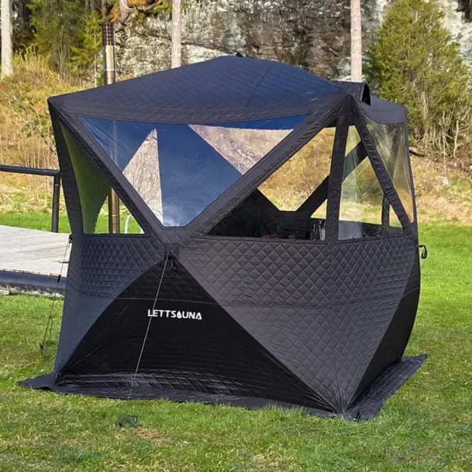 Hovedbilde Badstutelt Ellingsvik. Ink. Vedovn, badstustein ...